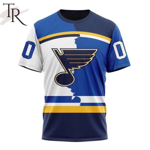 NHL St. Louis Blues Personalize 2023 Home Mix Away Hoodie
