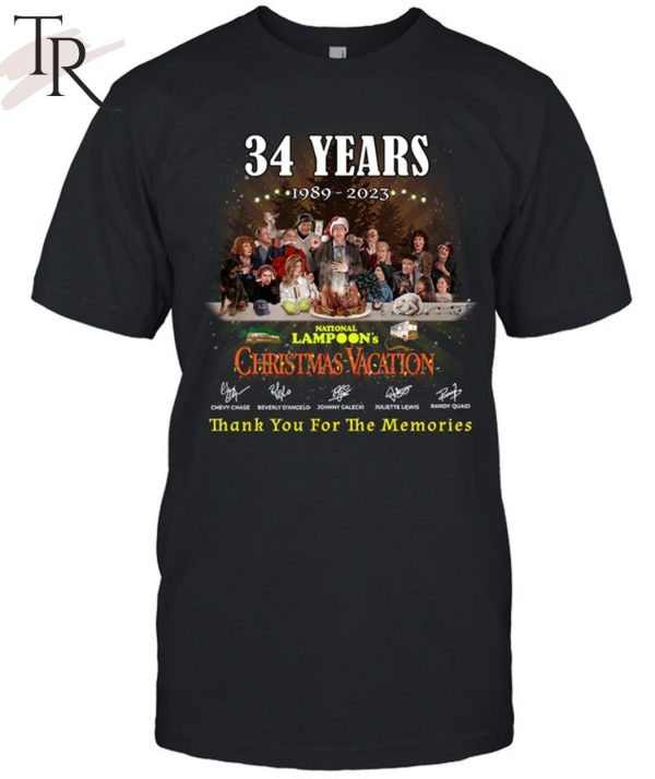 34 Years 1989 – 2023 National Lampoon’s Christmas Vacation Thank You For The Memories T-Shirt