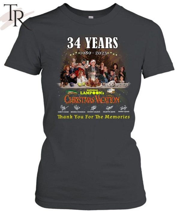 34 Years 1989 – 2023 National Lampoon’s Christmas Vacation Thank You For The Memories T-Shirt