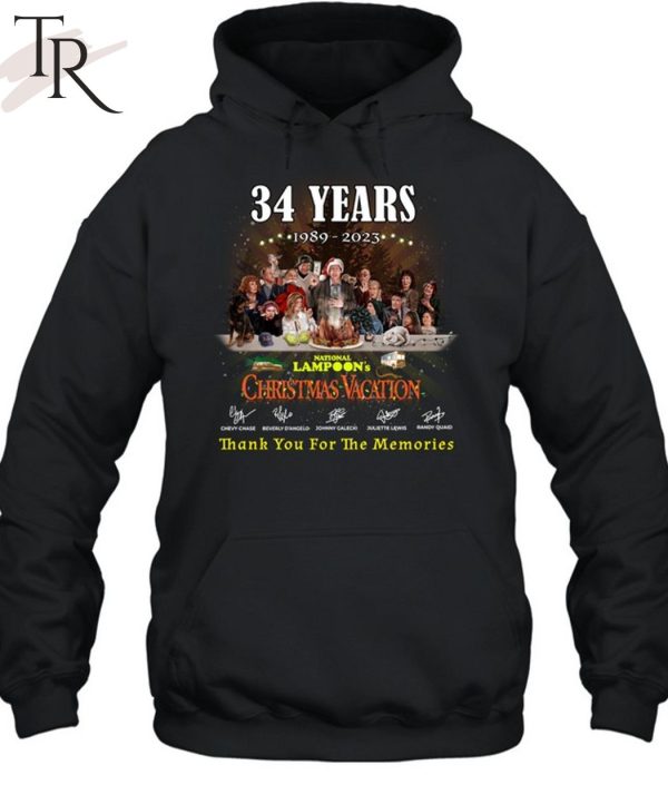 34 Years 1989 – 2023 National Lampoon’s Christmas Vacation Thank You For The Memories T-Shirt