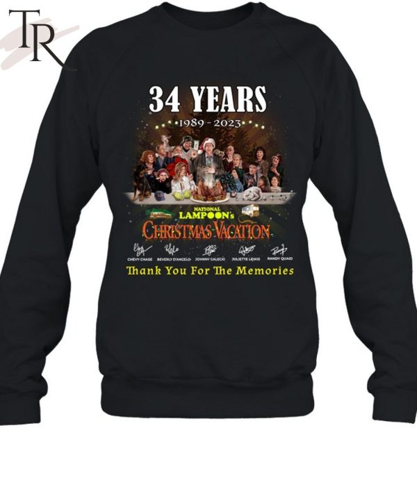 34 Years 1989 – 2023 National Lampoon’s Christmas Vacation Thank You For The Memories T-Shirt