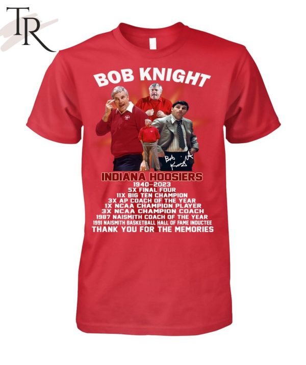 Bob Knight Indiana Hoosiers 1940 – 2023 Thank You For The Memories T-Shirt