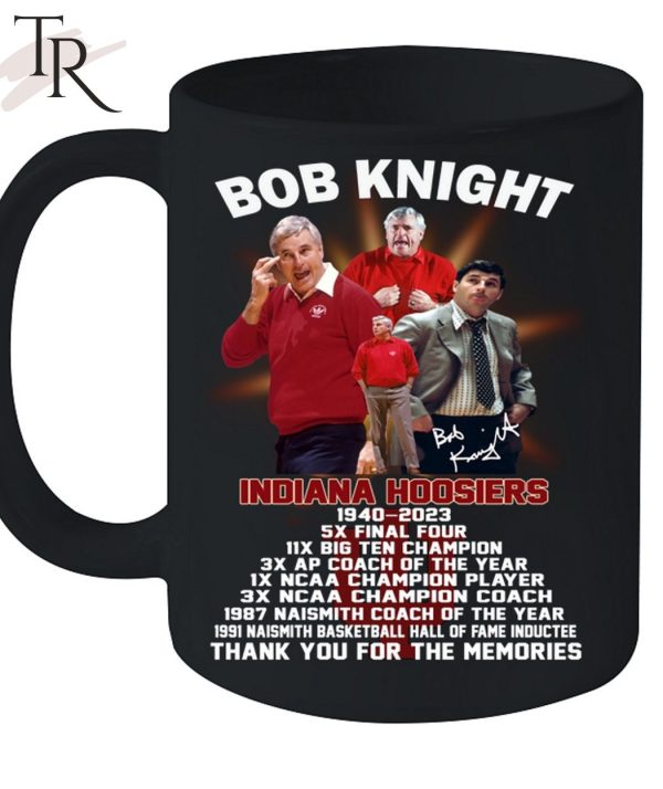 Bob Knight Indiana Hoosiers 1940 – 2023 Thank You For The Memories T-Shirt