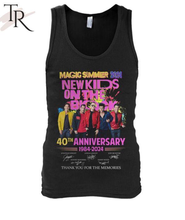 Magic Summer 2024 New Kids On The Block 40th Anniversary 1984 – 2024 Thank You For The Memories T-Shirt