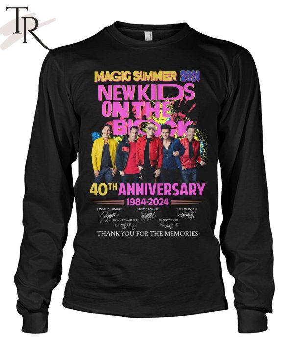 Magic Summer 2024 New Kids On The Block 40th Anniversary 1984 – 2024 Thank You For The Memories T-Shirt