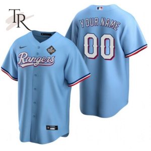 Texas Rangers World Series Champions 2023 Active Player Custom Blue Stitched Baseball Jersey