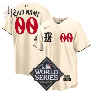 Texas Rangers World Series Champions 2023 Custom Player City Connect Cream Jersey With Name