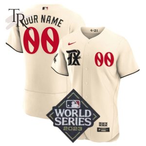 Texas Rangers World Series Champions 2023 Custom Player City Connect Jersey – Cream