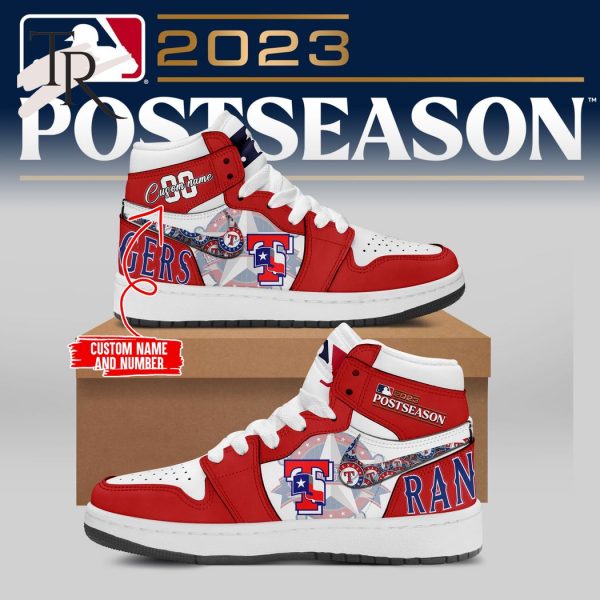 Custom Name And Number 2023 Postseason Texas Rangers Air Jordan 1