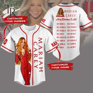Mariah Carey Merry Christmas To All Personalized Baseball Jersey