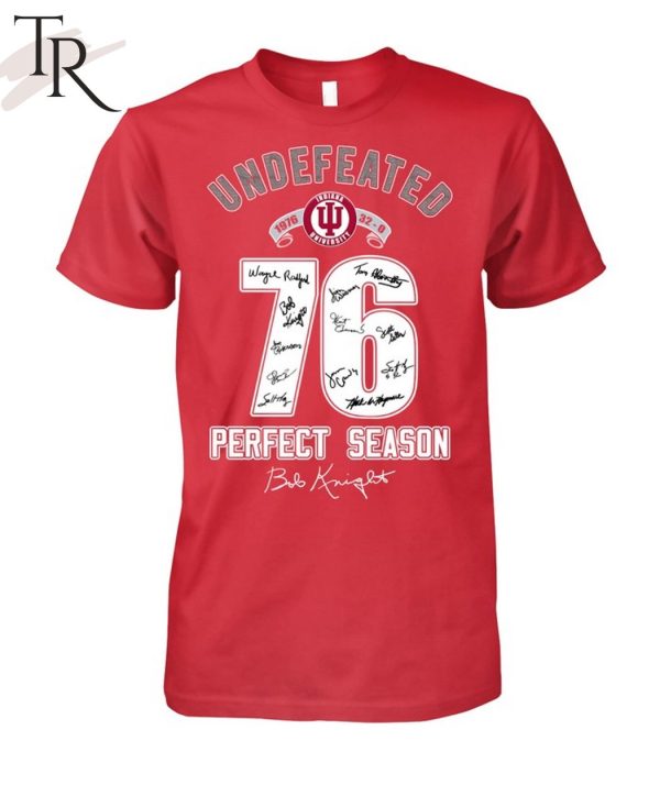 Undefeated Indiana Hoosiers 76 Perfect Season T-Shirt