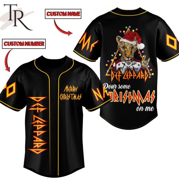 Def Leppard Pour Some Christmas Personalized Baseball Jersey