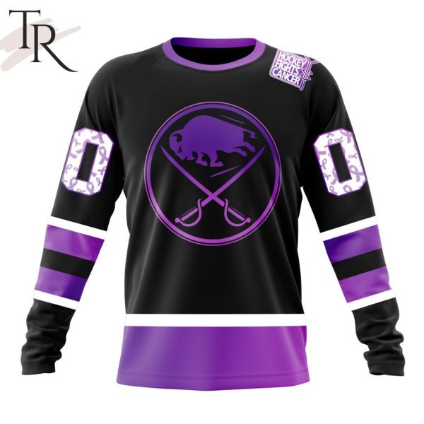 NHL Buffalo Sabres Special Black Hockey Fights Cancer Kits Hoodie
