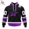 NHL Detroit Red Wings Special Black Hockey Fights Cancer Kits Hoodie