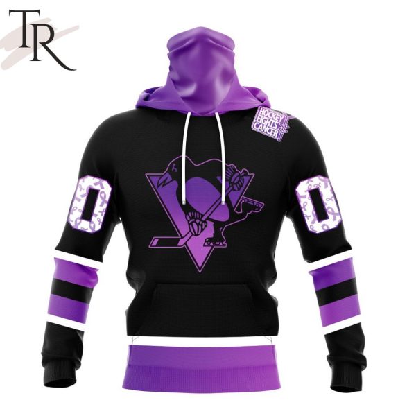 NHL Pittsburgh Penguins Special Black Hockey Fights Cancer Kits Hoodie