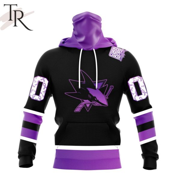 NHL San Jose Sharks Special Black Hockey Fights Cancer Kits Hoodie