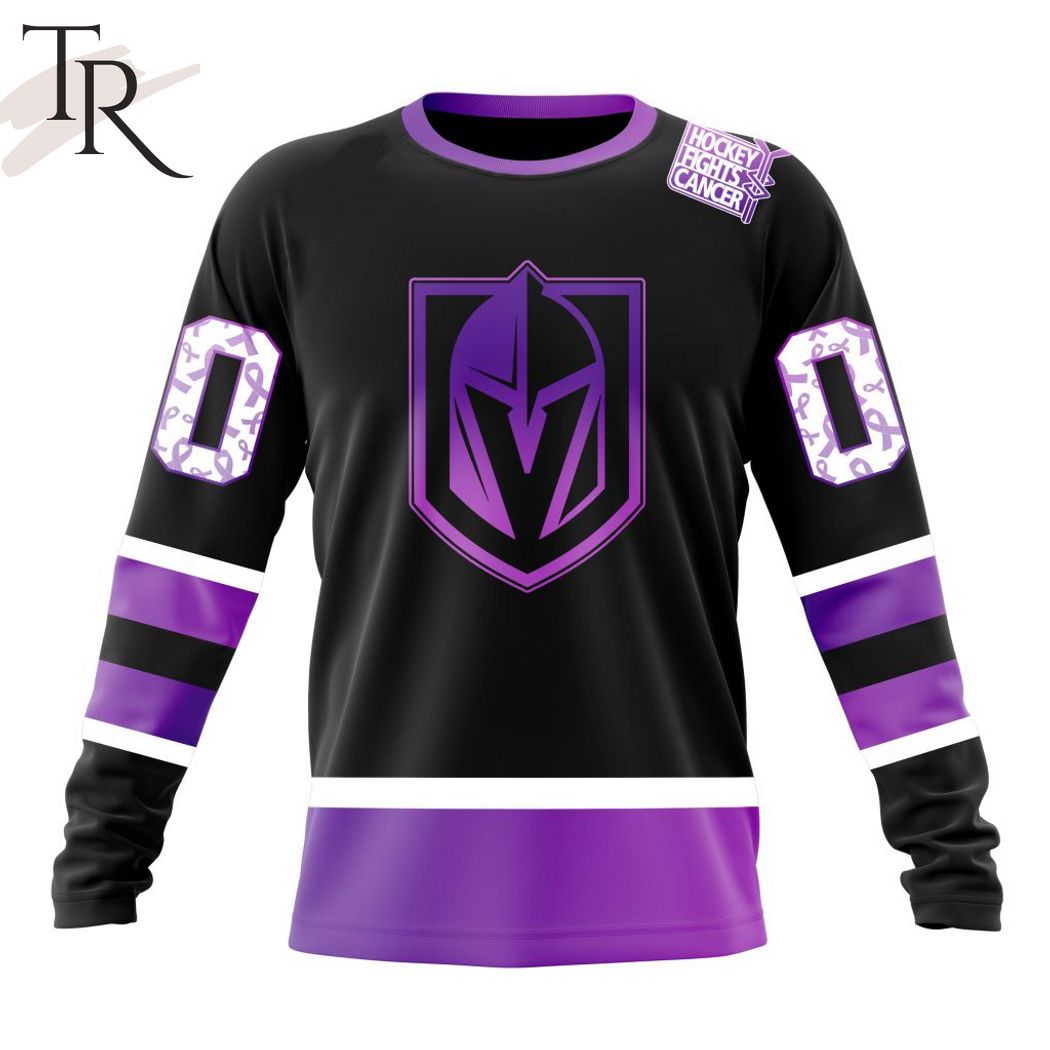 NHL Vegas Golden Knights Special Black Hockey Fights Cancer Kits Hoodie