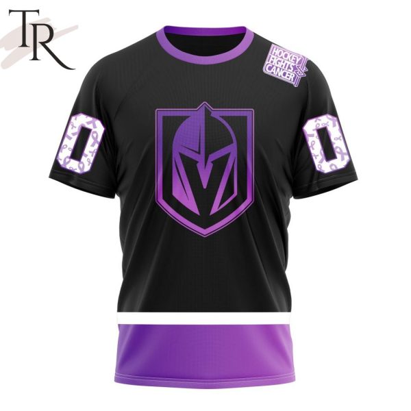 NHL Vegas Golden Knights Special Black Hockey Fights Cancer Kits Hoodie