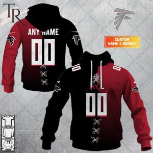 Personalized NFL Atlanta Falcons Mix Jersey Style Hoodie