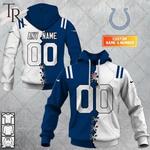 Personalized NFL Indianapolis Colts Mix Jersey Style Hoodie