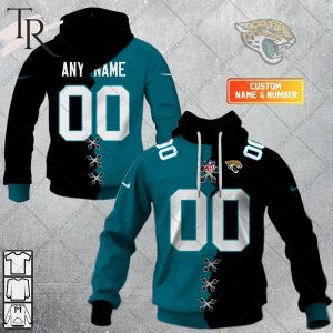 Personalized NFL Jacksonville Jaguars Mix Jersey Style Hoodie