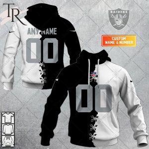 Personalized NFL Las Vegas Raiders Mix Jersey Style Hoodie