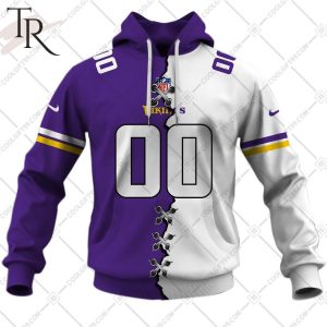 Personalized NFL Minnesota Vikings Mix Jersey Style Hoodie