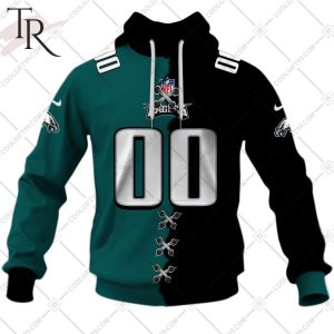 Personalized NFL Philadelphia Eagles Mix Jersey Style Hoodie
