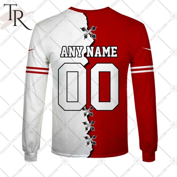 Personalized NFL San Francisco 49ers Mix Jersey Style Hoodie