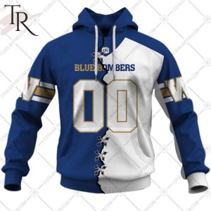 Personalized CFL Winnipeg Blue Bombers Mix Jersey Style Hoodie