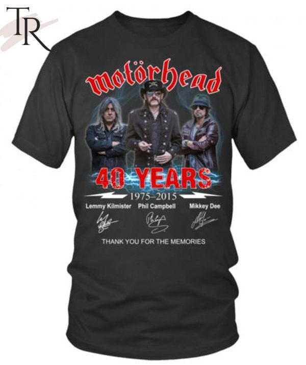 Motorhead 40 Years 1975 – 2015 Thank You For The Memories T-Shirt