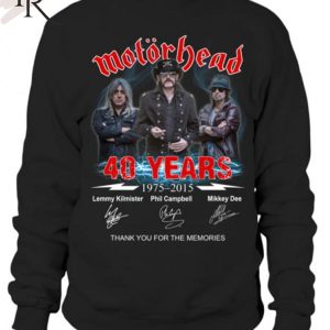 Motorhead 40 Years 1975 – 2015 Thank You For The Memories T-Shirt