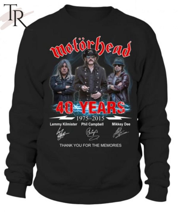 Motorhead 40 Years 1975 – 2015 Thank You For The Memories T-Shirt