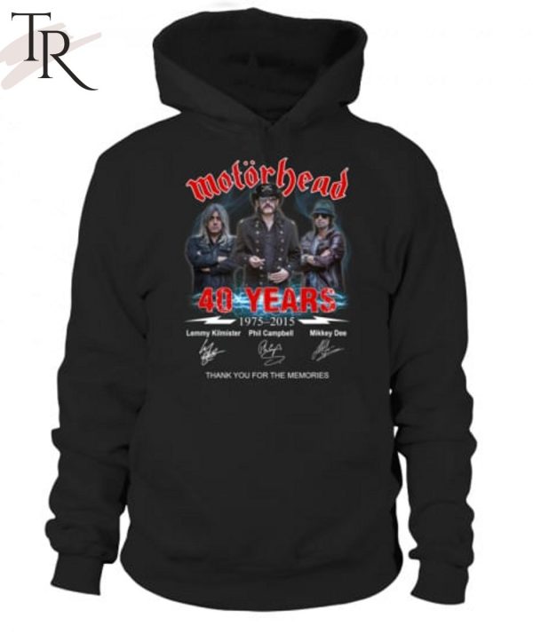 Motorhead 40 Years 1975 – 2015 Thank You For The Memories T-Shirt