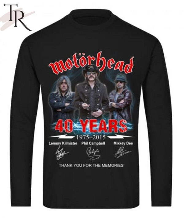 Motorhead 40 Years 1975 – 2015 Thank You For The Memories T-Shirt