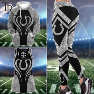 NFL Indianapolis Colts Hoodie & Leggings Set For Women Custom Your Name, Tanktop & Leggings Set Sport