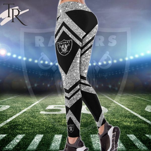 NFL Las Vegas Raiders Hoodie & Leggings Set For Women Custom Your Name, Tanktop & Leggings Set Sport