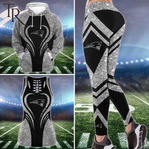 NFL New England Patriots Hoodie & Leggings Set For Women Custom Your Name, Tanktop & Leggings Set Sport