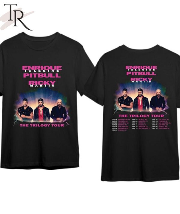 Enrique Iglesias Pitbull Ricky Martin The Trilogy Tour 2023 T-Shirt