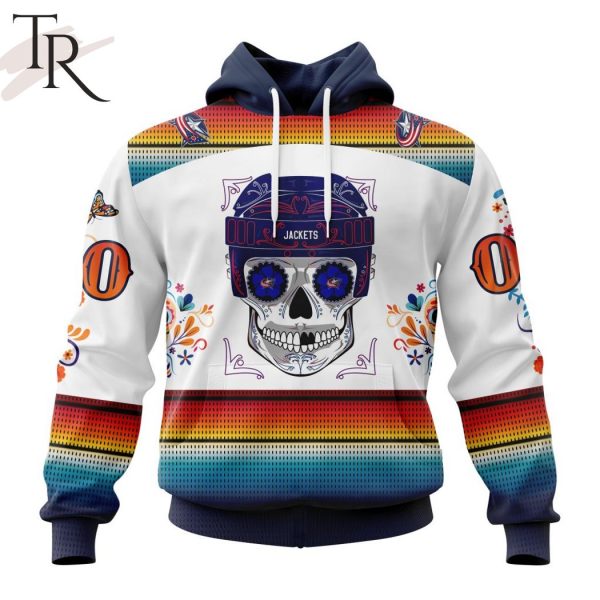 NHL Columbus Blue Jackets Special Design For Dia De Los Muertos Hoodie