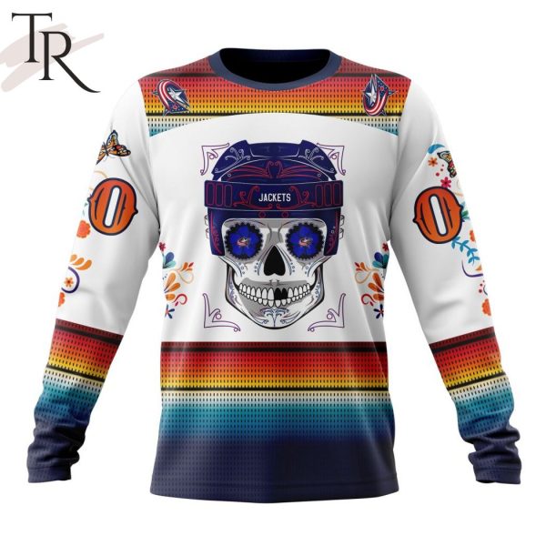 NHL Columbus Blue Jackets Special Design For Dia De Los Muertos Hoodie