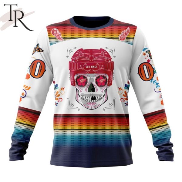 NHL Detroit Red Wings Special Design For Dia De Los Muertos Hoodie