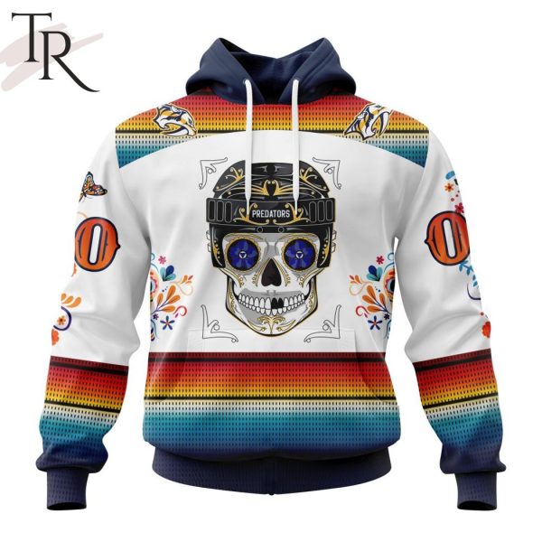 NHL Nashville Predators Special Design For Dia De Los Muertos Hoodie