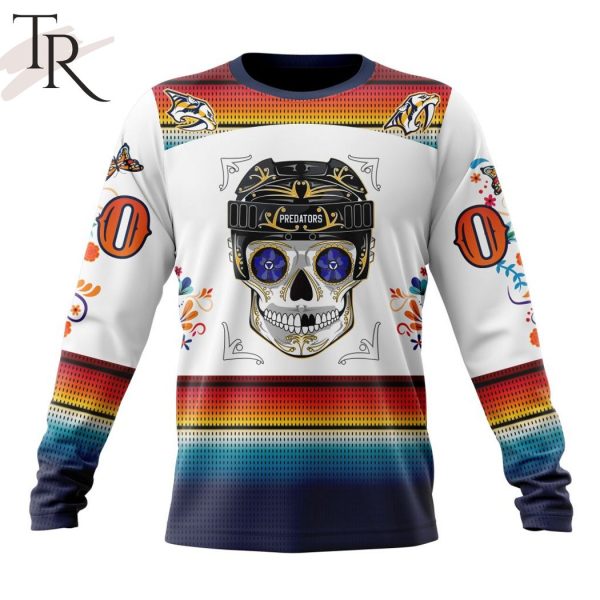 NHL Nashville Predators Special Design For Dia De Los Muertos Hoodie