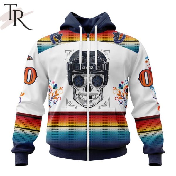 NHL Vancouver Canucks Special Design For Dia De Los Muertos Hoodie