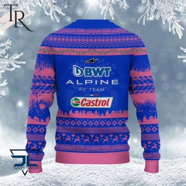 Custom Name Alpine F1 Team Ugly Sweater
