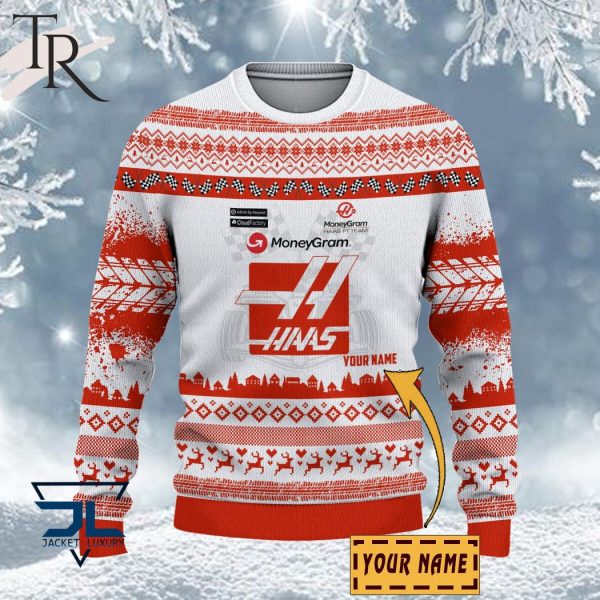 Custom Name Haas F1 Team Ugly Sweater