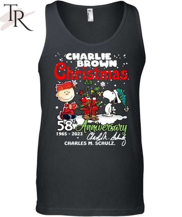 Charlie Brown Christmas 58th Anniversary 1965-2023 Charles M Schulz Snoopy T-Shirt