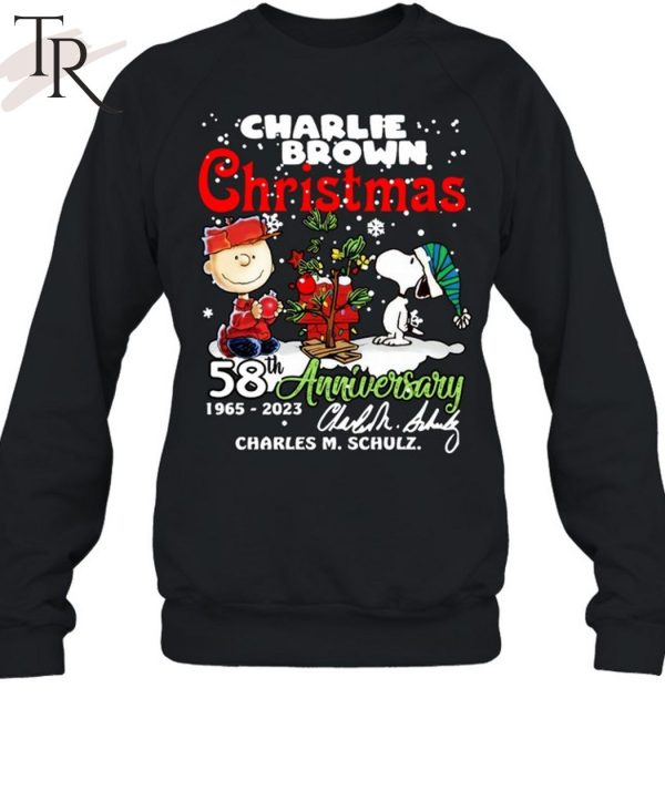 Charlie Brown Christmas 58th Anniversary 1965-2023 Charles M Schulz Snoopy T-Shirt