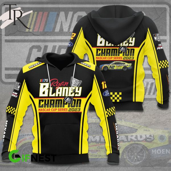 Ryan Blaney Champion Nascar Cup Series 2023 3D Unisex Hoodie